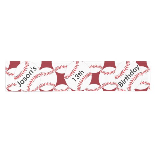 Chemin De Table Court Coureur de table de conception de base-ball person (Horizontal)