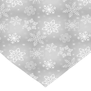 Chemin De Table Court Coureur de table de motif grise Snowflake
