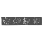 Chemin De Table Court Coureur de table de notes musicales (Horizontal)