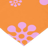 Chemin De Table Court Coureur De Table Florale Orange Et Rose Rétro (Coin)