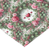 Chemin De Table Court Coureur de table florale rose rose (Coin)