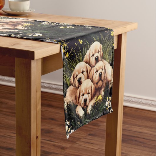 Chemin De Table Court Coureur de table Golden Retriever (In Situ)