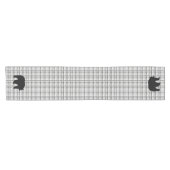 Chemin De Table Court Coureur de table Gris Plaid & Ours (Horizontal)