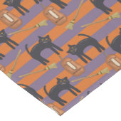 Chemin De Table Court Coureur de table Halloween, Chats noirs et Balais (Coin)