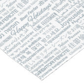 Chemin De Table Court Coureur de table multilingue "Happy Holidays" (Coin)