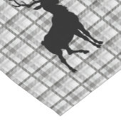 Chemin De Table Court Coureur de table Plaid & Deer gris (Coin)