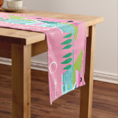 Chemin De Table Court Coureur de table Retro Pink Palm Springs (In Situ)