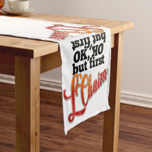 Chemin De Table Court Coureur de table Shabbat Lechaim, Kiddush (In Situ)