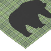 Chemin De Table Court Coureur de table Vert Plaid & Ours (Coin)