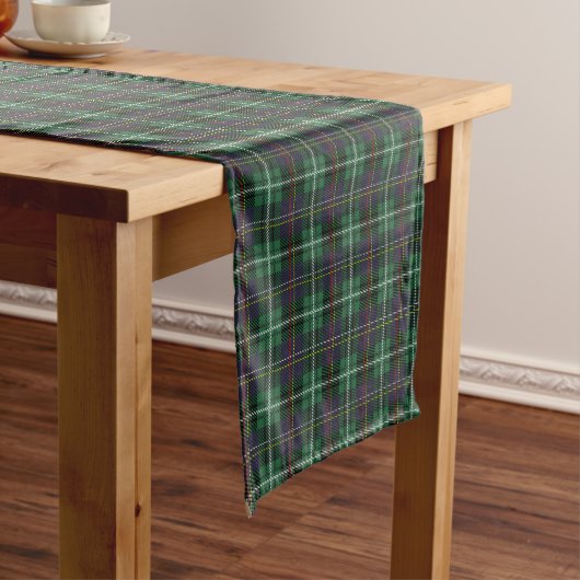 Chemin De Table Court Coureur de table verte Tartan Plaid (In Situ)