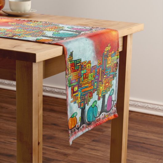 Chemin De Table Court Coureur de Tableau d'imaginaire de chute (In Situ)