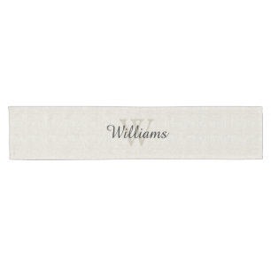 Chemin De Table Court Coureur de toile de Tableau de monogramme de