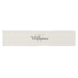 Chemin De Table Court Coureur de toile de Tableau de monogramme de
