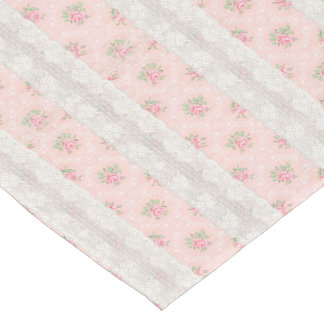 Chemin De Table Court Coureur floral minable de Tableau de cottage rose