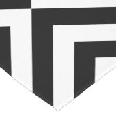 Chemin De Table Court Coureur noir et blanc de Tableau de chevrons (Coin)