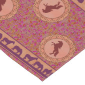 Chemin De Table Court Coureur pourpre de Tableau de chevaux (Coin)