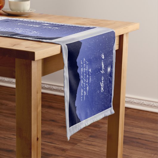 Chemin De Table Court Coureur saint de Tableau de Noël de nuit d'O (In Situ)