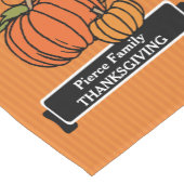 Chemin De Table Court Coureur Thanksgiving PumpkinTable personnalisé (Coin)