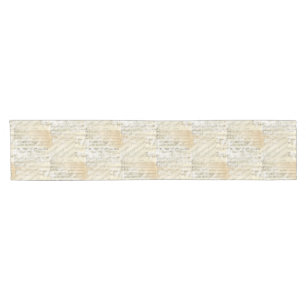 Chemin De Table Court Coureur vintage de Tableau de musique de feuille