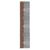 Chemin De Table Court cowboy brun turquoise de l'ouest motif (Devant)