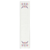 Chemin De Table Court Crâne et plumes Tribal Blanches (Devant)