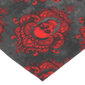 Chemin De Table Court Crâne rouge et noir gothique (Coin)