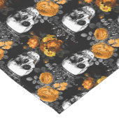 Chemin De Table Court Crânes couronnés avec les roses oranges (Coin)