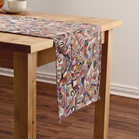 Chemin De Table Court Crazy quilt top (In Situ)