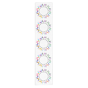 Chemin De Table Court Crescent Pride Lunes et Coeurs Noirs