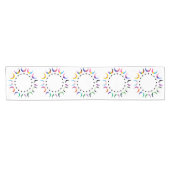 Chemin De Table Court Crescent Pride Lunes et Coeurs Noirs (Horizontal)