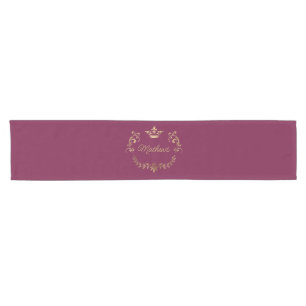 Chemin De Table Court Crête de la Couronne de framboise Personnalisée