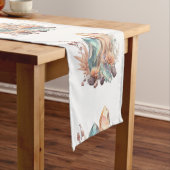 Chemin De Table Court Cristaux et fleurs (In Situ)