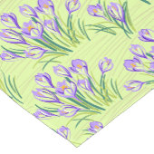 Chemin De Table Court Crocus sur vert clair (Coin)