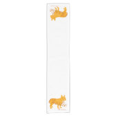 Chemin De Table Court Custom Pastel Orange French Bulldog - Frenchie (Devant)