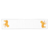 Chemin De Table Court Custom Pastel Orange French Bulldog - Frenchie (Horizontal)