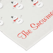 Chemin De Table Court Custom Snowman Button (Coin)