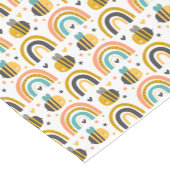 Chemin De Table Court Cute Bumble Bee et Rainbows Motif (Coin)