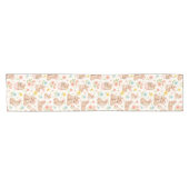 Chemin De Table Court Cute Bunny Floral Spring Pattern (Horizontal)