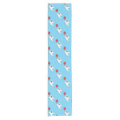 Chemin De Table Court Cute Cartoon Ghost with Red Balloon Pattern (Devant)