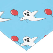 Chemin De Table Court Cute Cartoon Ghost with Red Balloon Pattern (Coin)