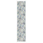 Chemin De Table Court Cute et fantaisie renard gris et motif de fleurs (Devant)