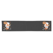 Chemin De Table Court Cute Ghost Boire Café de glace Halloween (Horizontal)