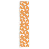 Chemin De Table Court Cute Ghost Orange Halloween (Devant)