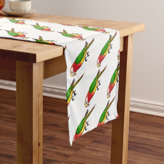 Chemin De Table Court Cute happy parrot (In Situ)