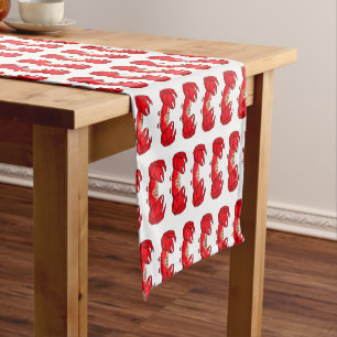Chemin De Table Court Cute red crab cartoon