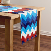 Chemin De Table Court Cute Rouge Blanc Bleu Chevrons Petite Table Runer (In Situ)