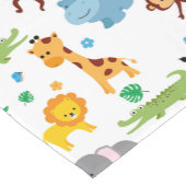Chemin De Table Court Cute Safari Animaux Nursery Motif (Coin)