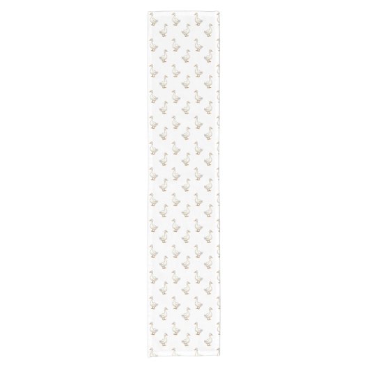Chemin De Table Court Cute White Goose Pattern (Devant)