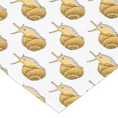 Chemin De Table Court Cute yellow snail cartoon (Coin)