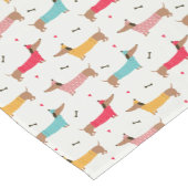 Chemin De Table Court Dachshunds en Sweaters Motif de vacances (Coin)